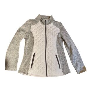 Reebok new zip up quilter and knit jacket